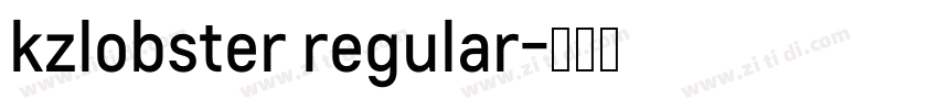 kzlobster regular字体转换